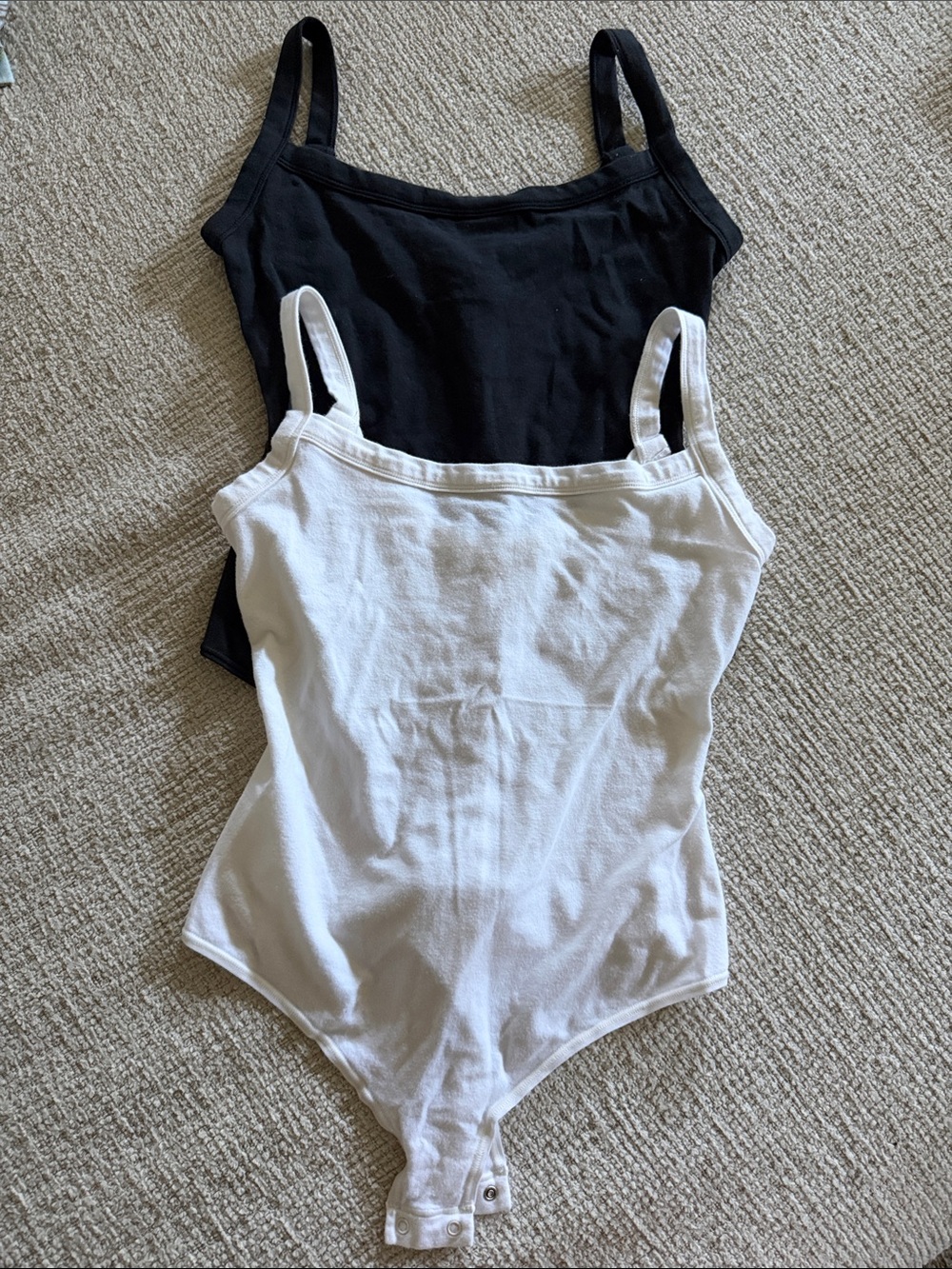 NWOT SKIMS Black & White Tank Bodysuit Duo